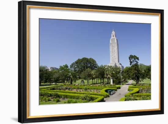 Old State Capitol Building, 34-Story 'New' Building, Baton Rouge, Louisiana, USA-Cindy Miller Hopkins-Framed Photographic Print