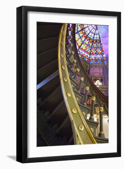 Old State Capitol Building, Spiral Staircase, Baton Rouge, Louisiana, USA-Cindy Miller Hopkins-Framed Photographic Print