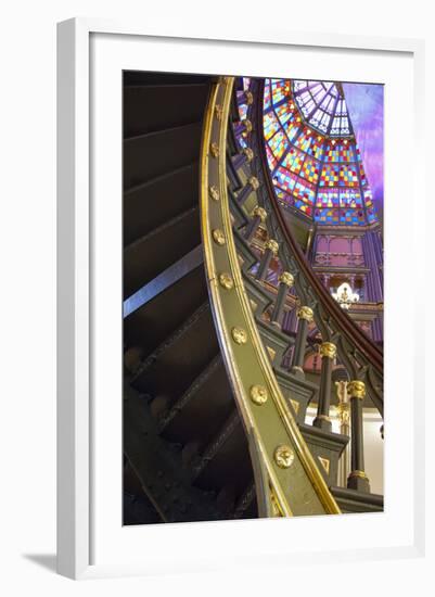 Old State Capitol Building, Spiral Staircase, Baton Rouge, Louisiana, USA-Cindy Miller Hopkins-Framed Photographic Print