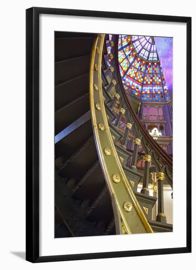 Old State Capitol Building, Spiral Staircase, Baton Rouge, Louisiana, USA-Cindy Miller Hopkins-Framed Photographic Print