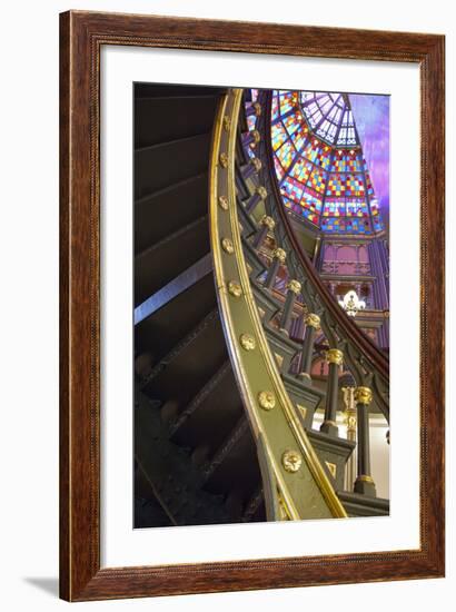 Old State Capitol Building, Spiral Staircase, Baton Rouge, Louisiana, USA-Cindy Miller Hopkins-Framed Photographic Print