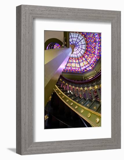 Old State Capitol Building, Spiral Staircase, Baton Rouge, Louisiana, USA-Cindy Miller Hopkins-Framed Photographic Print