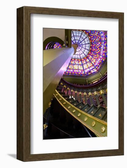 Old State Capitol Building, Spiral Staircase, Baton Rouge, Louisiana, USA-Cindy Miller Hopkins-Framed Photographic Print