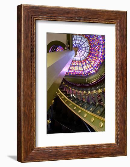 Old State Capitol Building, Spiral Staircase, Baton Rouge, Louisiana, USA-Cindy Miller Hopkins-Framed Photographic Print