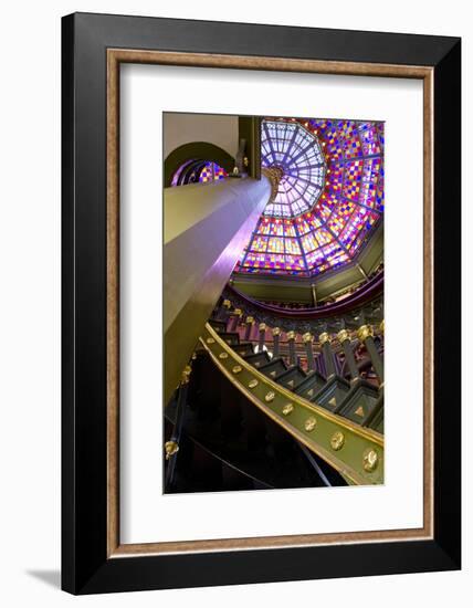 Old State Capitol Building, Spiral Staircase, Baton Rouge, Louisiana, USA-Cindy Miller Hopkins-Framed Photographic Print