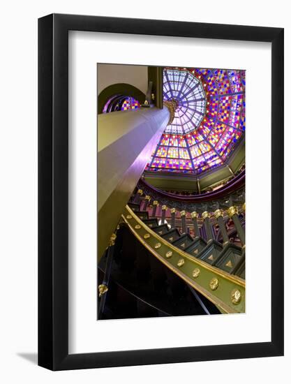 Old State Capitol Building, Spiral Staircase, Baton Rouge, Louisiana, USA-Cindy Miller Hopkins-Framed Photographic Print