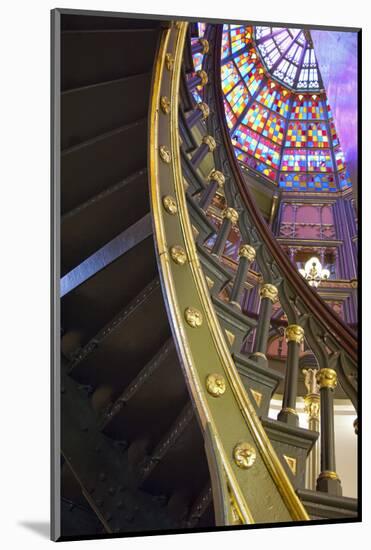 Old State Capitol Building, Spiral Staircase, Baton Rouge, Louisiana, USA-Cindy Miller Hopkins-Mounted Photographic Print