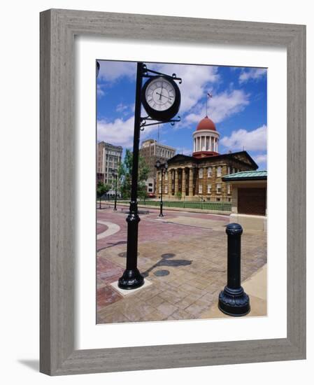 Old State Capitol Plaza, Springfield, Illinois, USA-null-Framed Photographic Print