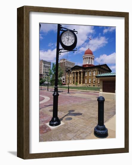 Old State Capitol Plaza, Springfield, Illinois, USA-null-Framed Photographic Print