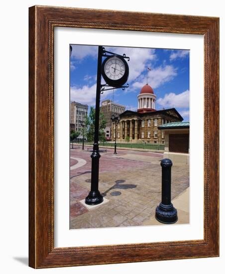 Old State Capitol Plaza, Springfield, Illinois, USA-null-Framed Photographic Print