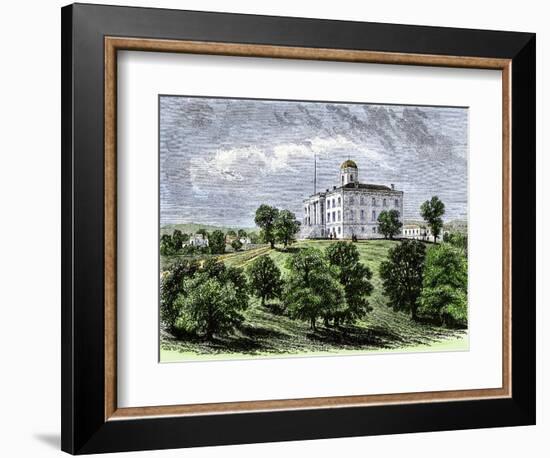 Old State Capitol Prior to 1881, When it Burned, Austin, Texas-null-Framed Giclee Print