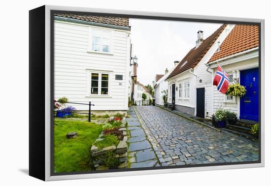 Old Stavanger (Gamle Stavanger) - About 250 Buildings Dating from Early 18th Century, Norway-Amanda Hall-Framed Premier Image Canvas