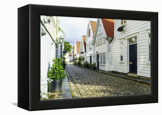 Old Stavanger (Gamle Stavanger) - About 250 Buildings Dating from Early 18th Century, Norway-Amanda Hall-Framed Premier Image Canvas