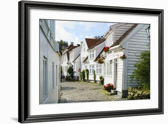 Old Stavanger (Gamle Stavanger) - About 250 Buildings Dating from Early 18th Century, Norway-Amanda Hall-Framed Photographic Print