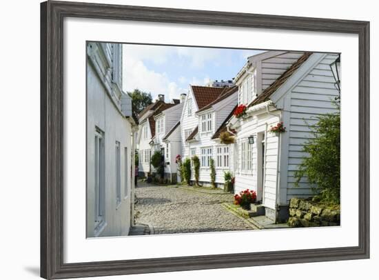 Old Stavanger (Gamle Stavanger) - About 250 Buildings Dating from Early 18th Century, Norway-Amanda Hall-Framed Photographic Print