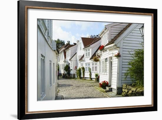 Old Stavanger (Gamle Stavanger) - About 250 Buildings Dating from Early 18th Century, Norway-Amanda Hall-Framed Photographic Print