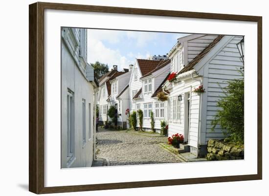 Old Stavanger (Gamle Stavanger) - About 250 Buildings Dating from Early 18th Century, Norway-Amanda Hall-Framed Photographic Print