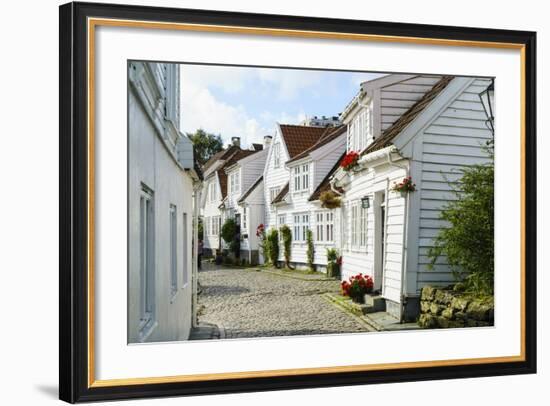 Old Stavanger (Gamle Stavanger) - About 250 Buildings Dating from Early 18th Century, Norway-Amanda Hall-Framed Photographic Print