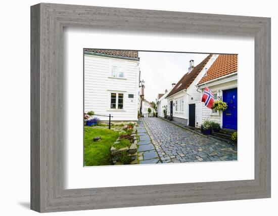 Old Stavanger (Gamle Stavanger) - About 250 Buildings Dating from Early 18th Century, Norway-Amanda Hall-Framed Photographic Print