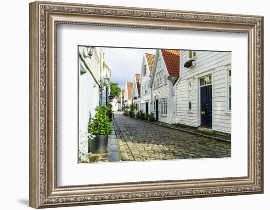 Old Stavanger (Gamle Stavanger) - About 250 Buildings Dating from Early 18th Century, Norway-Amanda Hall-Framed Photographic Print