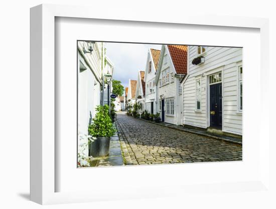 Old Stavanger (Gamle Stavanger) - About 250 Buildings Dating from Early 18th Century, Norway-Amanda Hall-Framed Photographic Print