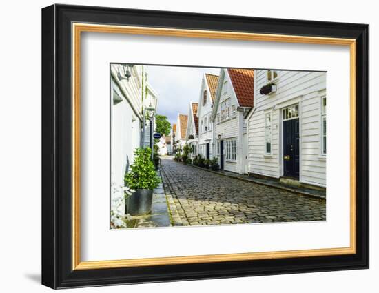 Old Stavanger (Gamle Stavanger) - About 250 Buildings Dating from Early 18th Century, Norway-Amanda Hall-Framed Photographic Print