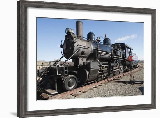 Old Steam Locomotive, Gold Hill Train Station, Virginia City, Nevada, USA-Michael DeFreitas-Framed Photographic Print