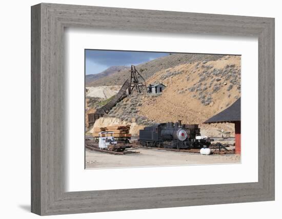 Old Steam Locomotive, Gold Hill Train Station, Virginia City, Nevada, USA-Michael DeFreitas-Framed Photographic Print