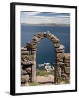 Old Stone Archway Leading to the Central Village , Isla Taquille, Lake Titicaca, Peru-Richard Maschmeyer-Framed Photographic Print