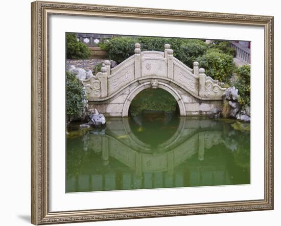 Old Stone Bridge in Shantang Street, Old Town of Suzhou, Jiangsu, China-Keren Su-Framed Photographic Print