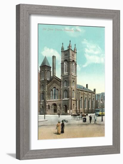 Old Stone Church, Cleveland-null-Framed Art Print