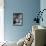 Old Stove inside Log Cabin Kitchen-null-Framed Premier Image Canvas displayed on a wall