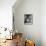 Old Stove inside Log Cabin Kitchen-null-Framed Premier Image Canvas displayed on a wall