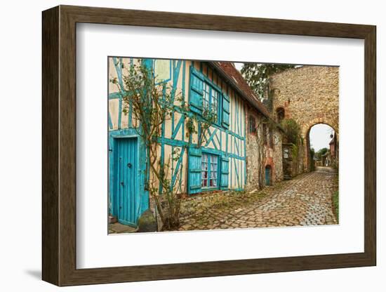 Old Street  in Medieval Village. Gerberoy is a Commune in the Oise Department in Northern France. F-A_nella-Framed Photographic Print