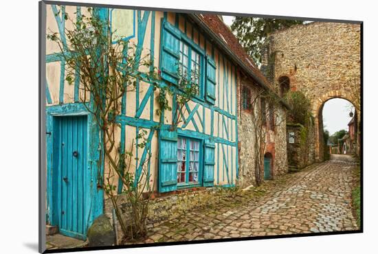 Old Street  in Medieval Village. Gerberoy is a Commune in the Oise Department in Northern France. F-A_nella-Mounted Photographic Print