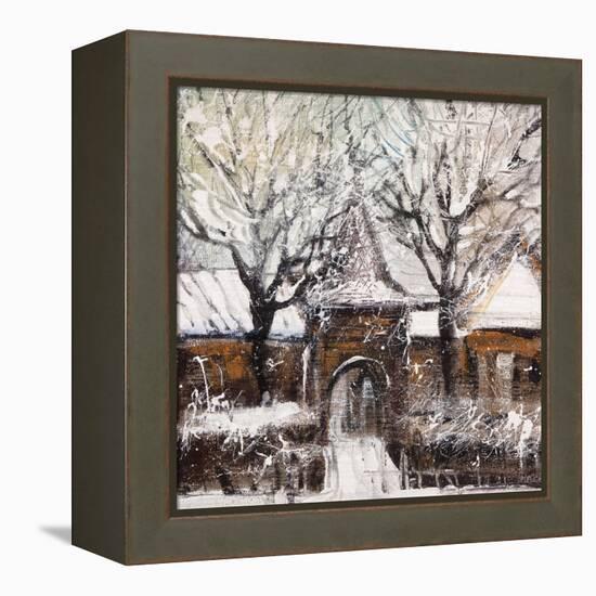 Old Street In Vitebsk In The Winter-balaikin2009-Framed Stretched Canvas