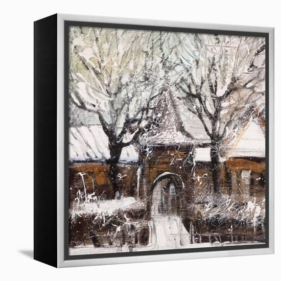 Old Street In Vitebsk In The Winter-balaikin2009-Framed Stretched Canvas