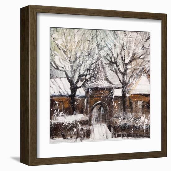 Old Street In Vitebsk In The Winter-balaikin2009-Framed Art Print