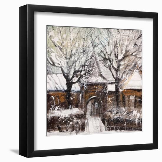 Old Street In Vitebsk In The Winter-balaikin2009-Framed Art Print