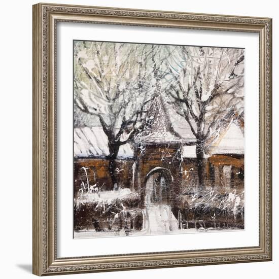 Old Street In Vitebsk In The Winter-balaikin2009-Framed Art Print