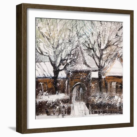 Old Street In Vitebsk In The Winter-balaikin2009-Framed Art Print