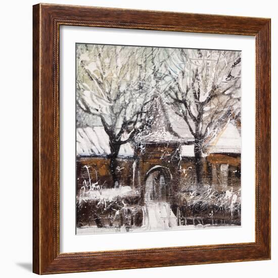 Old Street In Vitebsk In The Winter-balaikin2009-Framed Art Print