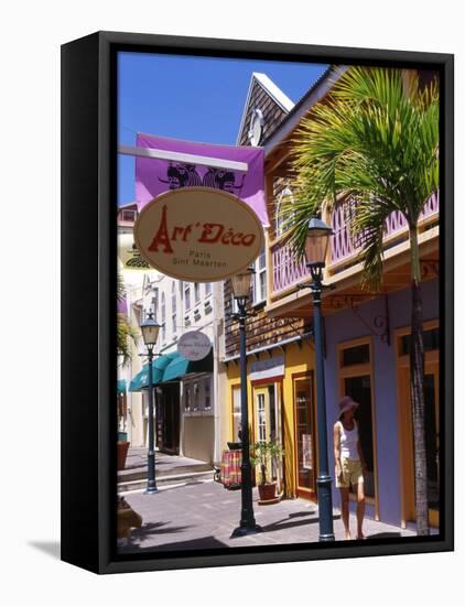 Old Street of Philipsburg, St. Martin, Caribbean-Greg Johnston-Framed Premier Image Canvas