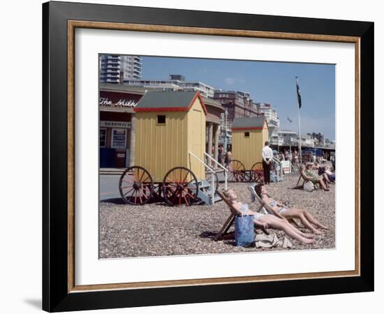 Old Style Bathing Suits in Brighton, 1968-Library-Framed Photographic Print