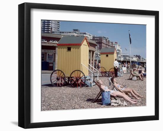 Old Style Bathing Suits in Brighton, 1968-Library-Framed Photographic Print