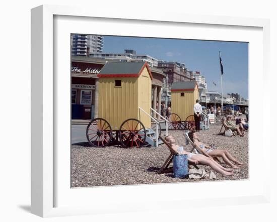 Old Style Bathing Suits in Brighton, 1968-Library-Framed Photographic Print