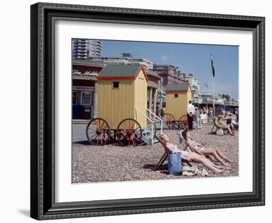 Old Style Bathing Suits in Brighton, 1968-Library-Framed Photographic Print