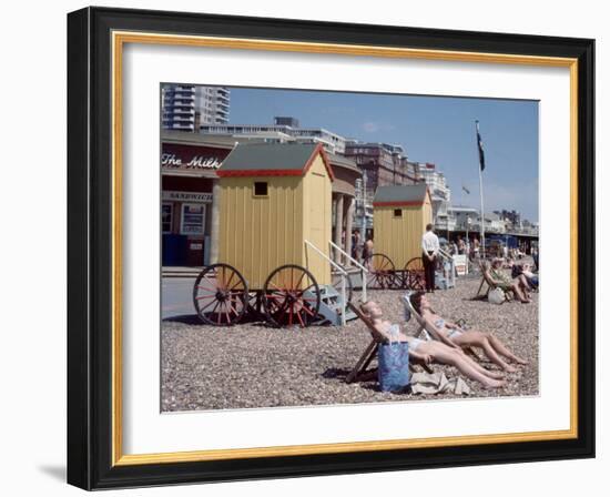 Old Style Bathing Suits in Brighton, 1968-Library-Framed Photographic Print