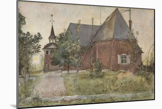 Old Sundborn Church, from 'A Home' series, c.1895-Carl Larsson-Mounted Giclee Print