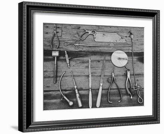 Old Surgical Instruments on Board the Uss Constitution-Yale Joel-Framed Photographic Print